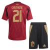 Maillot de Supporter Belgique Castagne 21 Domicile Euro 2024 Pour Enfant